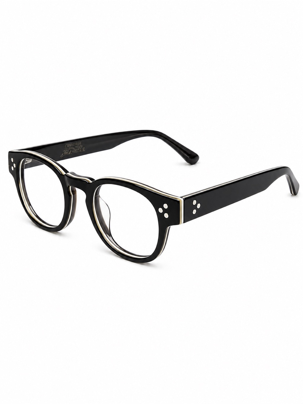 Converse Jack Purcell PO03 Black Acetate Eyeglass Frames 51-18-145 Rx Optical